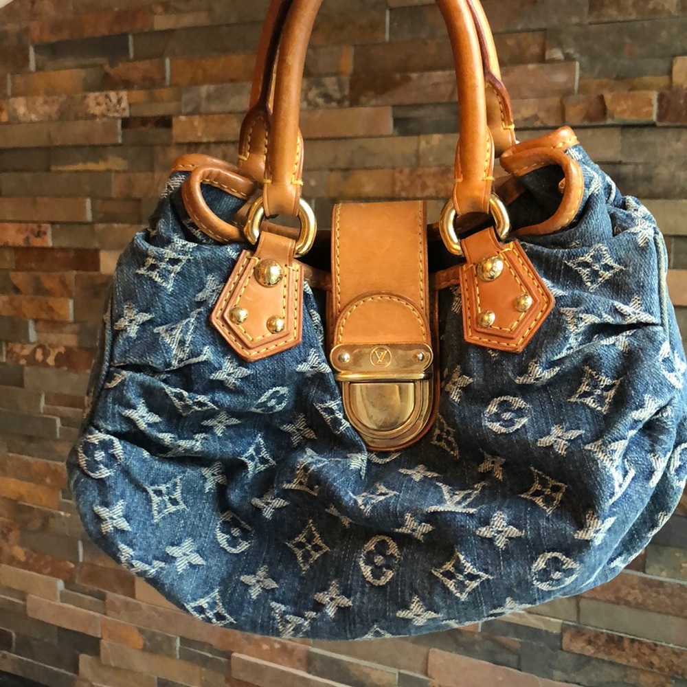 Vintage Louis Vuitton monogram denim pleaty